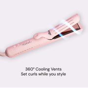 L'ange Hair 42-964D-6C9DB259E6FF 2-in-1 Curling Wand & Titanium Flat Iron Hair Straightener & Professional Curler
