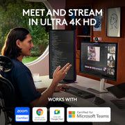 Logitech MX Brio Ultra HD 4K Webcam, 1080p 60fps, Dual Microphones, Privacy Shutter, USB-C, Graphite, 960-001545