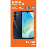 Samsung SM-A166UZKAXAA Galaxy A16 5G 6.7'' 8 GB RAM 128 GB Storage 2.4 GHz Processor Speed Boost Mobile Prepaid Smartphone, Black