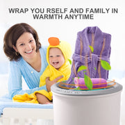 Lesom Electric Towel Warmer Bucket, 20L Capacity, Gray Wooden Lid, Fast 450W Heating, Fits 2 Large 40x70 Towels, TW-ST1912