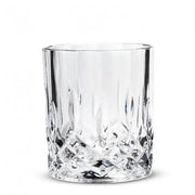 MDR Trading 10 oz Cross Cut Spinning Tumbler Glass with Weighted Base, Clear
