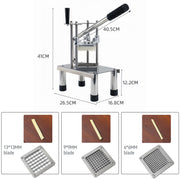 Lemonenergy Commercial Vegetable Fruit Chopper Food Dicer with 1/4, 3/8, 1/2 Inch Stainless Steel Blades, Aluminum Alloy Frame, Silver