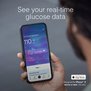 Abbott Lingo Continuous Glucose Monitor Biosensor with 14-Day Wear, Real-Time Tracking, White