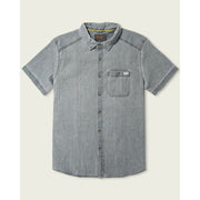 Marsh Wear MWW1025 Delray Denim Short-Sleeve Men's Casual Shirt, Stonewashed Cotton Blend, Light Gray