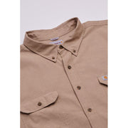 Carhartt Men's Fort Loose Long Sleeve Button-Down Shirt, Black Chambray, 4XL