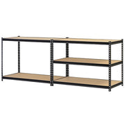 Muscle Rack 5-Shelf Steel Shelving, Silver-Vein, 24