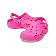 Crocs Baya Kids Glitter Clogs, Winter White, Size 2, Lightweight Water-Friendly Slip-On, 207014
