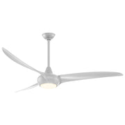 Minka-Aire Light Wave 65 Inch 3 Blade Ceiling Fan with Integrated Dimmable LED Light Kit, Driftwood Finish, Remote Control, F848-DRF