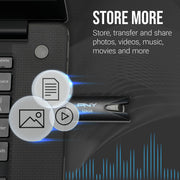 PNY P-FD256ELT-GE Elite USB 3.2 Flash Drive - 100MB/s 256GB