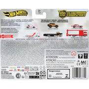 Mattel Hot Wheels Team Transport Truck with 1:64 Scale '73 Plymouth Duster Red Die-Cast Car JBM38
