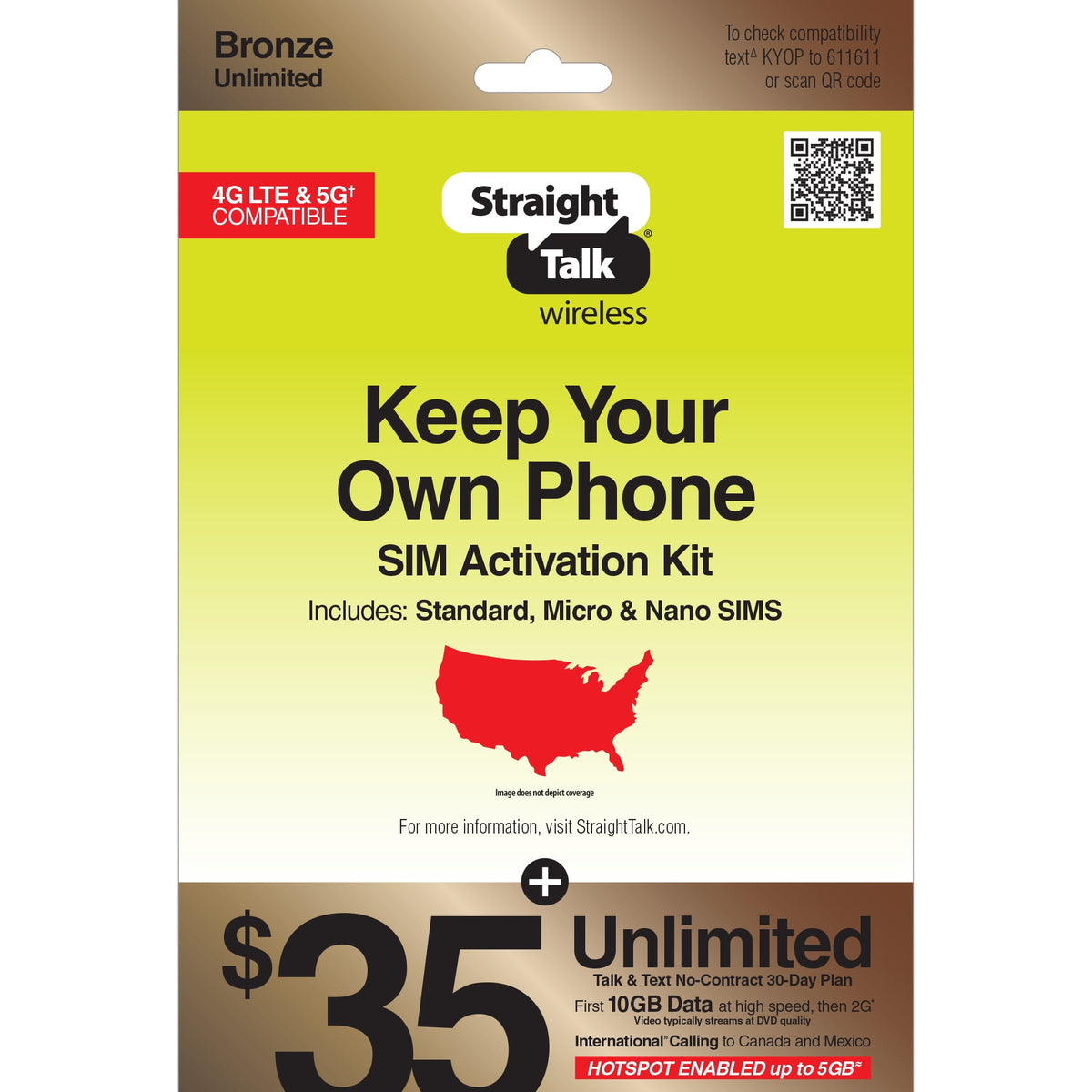 Straight Talk STRTZPBYOPDU35-TRI Bring Your Own Phone Dual Retail Zipp ...