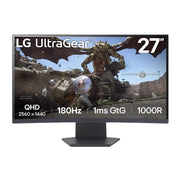 LG Curved Gaming Monitor, 27-Inch 1000R Curvature, 2560x1440 QHD Resolution, 180Hz Refresh Rate, HDR10, AMD FreeSync, Black, 27GS60QN-B.ACCQ