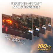 CRUA CR270QB 27 Inch FHD 100Hz Curved Monitor, 1080P 1800R 99% sRGB PC Computer Monitor, White 100Hz