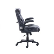 Serta 49987-C Air Lumbar Bonded Leather Manager Office Chair, Gray Faux Leather