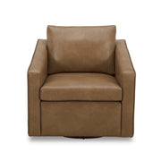 Better Homes & Gardens Steele Leather Swivel Chair, Camel