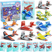 Joyfy 28 Pack Valentines Day Cards With Foam Airplanes for Kids, Multicolor - 3 Years and Up