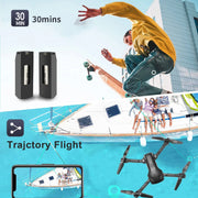 4DRC 4D-V13 13 Drone with 1080P HD Camera for Adults and Kids, FPV Live Video Foldable Beginners Toys 2 Batteries, Black