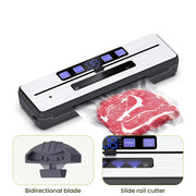 Aartvark Tees Food Vacuum Sealer Machine, 7 Vacuum Modes, Built-in Cutter, Digital Countdown Timer, External Suction Nozzle, Stainless Steel Panel, Black, 17576614032
