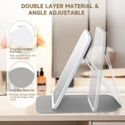 Behome Travel Makeup Mirror with 72 LED Lights, 3 Color Modes, Adjustable Brightness and Angle, Foldable Vanity Mirror, White, CP-C793