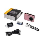 Kodak PIXPRO Friendly Zoom FZ45 Compact Digital Camera, 16MP CMOS Sensor, 4x Optical Zoom, 27mm Wide-Angle Lens, 1080p Full HD Video, Black