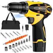 Hoey Cordless Drill Set, 12V Power Drill Set Electric Screwdriver Driver Tool Kit