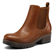 Bocca Womens Brown Chelsea Boots, Chunky 1.8-Inch Heel Ankle Booties, Size 10