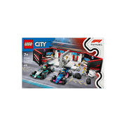 LEGO City F1 Garage with Mercedes-AMG and Alpine Cars Building Set, 678 Pieces, Ages 7+