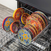 Vancasso 16 Pieces Dinnerware Set, Porcelain Plates and Bowls, Microwave and Dishwasher Safe, Bohemian Style