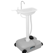 Kohree Portable Camping Sink with Large Wheels, Upgraded Foot Pump and Valve, 5-Gallon Water Tank, Soap Dispenser, Towel Holder