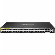 HPE Aruba CX 6300M 48-Port Layer 3 Managed Network Switch, PoE++ 2640W, 1G/2.5G/5G/10GBase-T, 4 QSFP28 Uplinks, Black, S0E91A