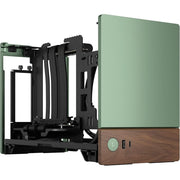 Fractal Design FD-C-TER1N-03 Terra Jade - Wood Walnut Front Panel - Small Form Factor - Mini ITX Gaming Case - PCIe 4.0 Riser Cable