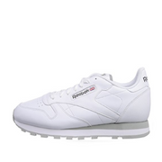 Reebok 3009514 Classic Leather Men's Casual Shoes, White, Low-Cut Design, Cushioned EVA Midsole, Durable Rubber Outsole