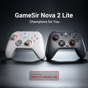 GameSir Nova2 Lite Wireless Game Controller with Hall Effect Joysticks, Gray