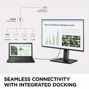 ViewSonic VG2758-2K 27 Inch QHD IPS Docking Monitor, 100Hz Refresh Rate, USB-C 100W Charging, 5-Port USB Hub, HDMI, DisplayPort, Ergonomic Stand, Black