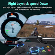Oilsky WS-024 Wireless Gaming Controller with Bluetooth, RGB Backlighting, Hall Effect Joysticks and Triggers, Rechargeable Battery, Black