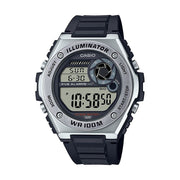 Casio Men's Heavy Duty Metal Bezel Digital Watch, Black, 50mm, Water Resistant, MWD100H-1AV