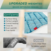 Comfytemp Weighted Heating Pad, Large 19x23 in, 2.6lb Electric Heat Wrap for Neck, Shoulders, and Back, 9 Heat Settings, 11 Timer Options, Soft Flannel, Machine-Washable, K9015