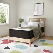 Flash Furniture Dream 12-Inch Twin Hybrid Mattress with Plush Memory Foam and Pocket Springs, White