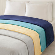Intelligent Design Microlight Plush Blanket - AQUA ONE SIZE
