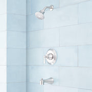 Signature Hardware Pendleton Pressure Balance Tub and Shower Set - Brushed Nickel