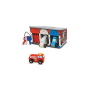 Melissa & Doug Keys & Cars Wooden Rescue Vehicle & Garage Toy (7 Piece)