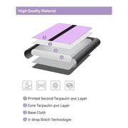 Justice 10ft Inflatable Air Track Gymnastics Tumbling Mat, Purple, Includes Electric Air Pump and Carrying Bag