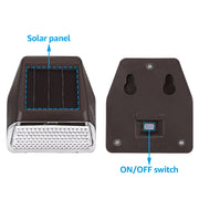 TorchStar Dusk-to-Dawn LED Solar Fence Lights, 4000K Cool White, Oil Rubbed Bronze, Pack of 6