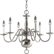Progress Lighting P4356 Americana Six-Light Single-Tier Candelabra Chandelier wi