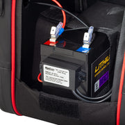 MarCum Roamer Lithium Shuttle Kit, 12V 6Ah LiFePO4 Battery, Dual USB Power Ports, Compact Red Case, RFLKIT