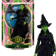 Mattel JLG43 Universal Wicked Elphaba Fashion Doll & Accessories with Green Skin, Braided Black Hair