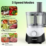 VAVSEA Food Processor and Vegetable Chopper, 500W Electric Food Chopper, White