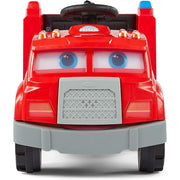 Kid Trax Real Rigs Toddler Fire Truck Interactive Ride-On Toy, 6V Battery, Sound Effects, Red, Large, KT1537