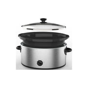 Mainstays MS54100112168S Stainless Steel 6 Quart Oval Slow Cooker With Glass Lid