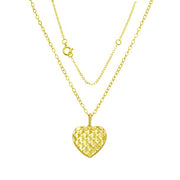 Brilliance Fine Jewelry 10KT Yellow Gold Heart Pendant with 18